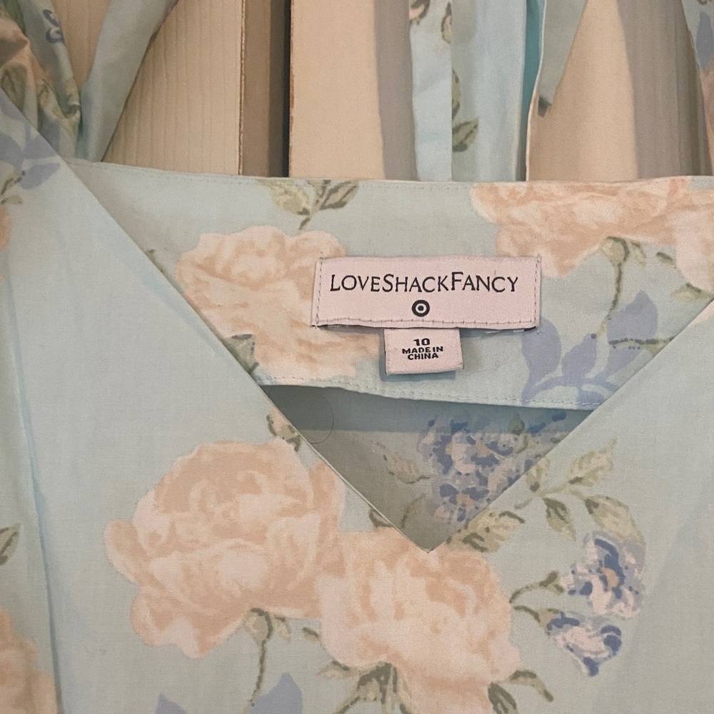 LoveShackFancy Blue Floral Maxi Dress - Picture 6 of 6